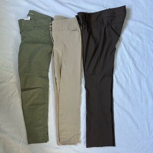LOT of 3 Womens Casual Dress Pants Trousers Size 2 The Limited Ann Taylor LOFT